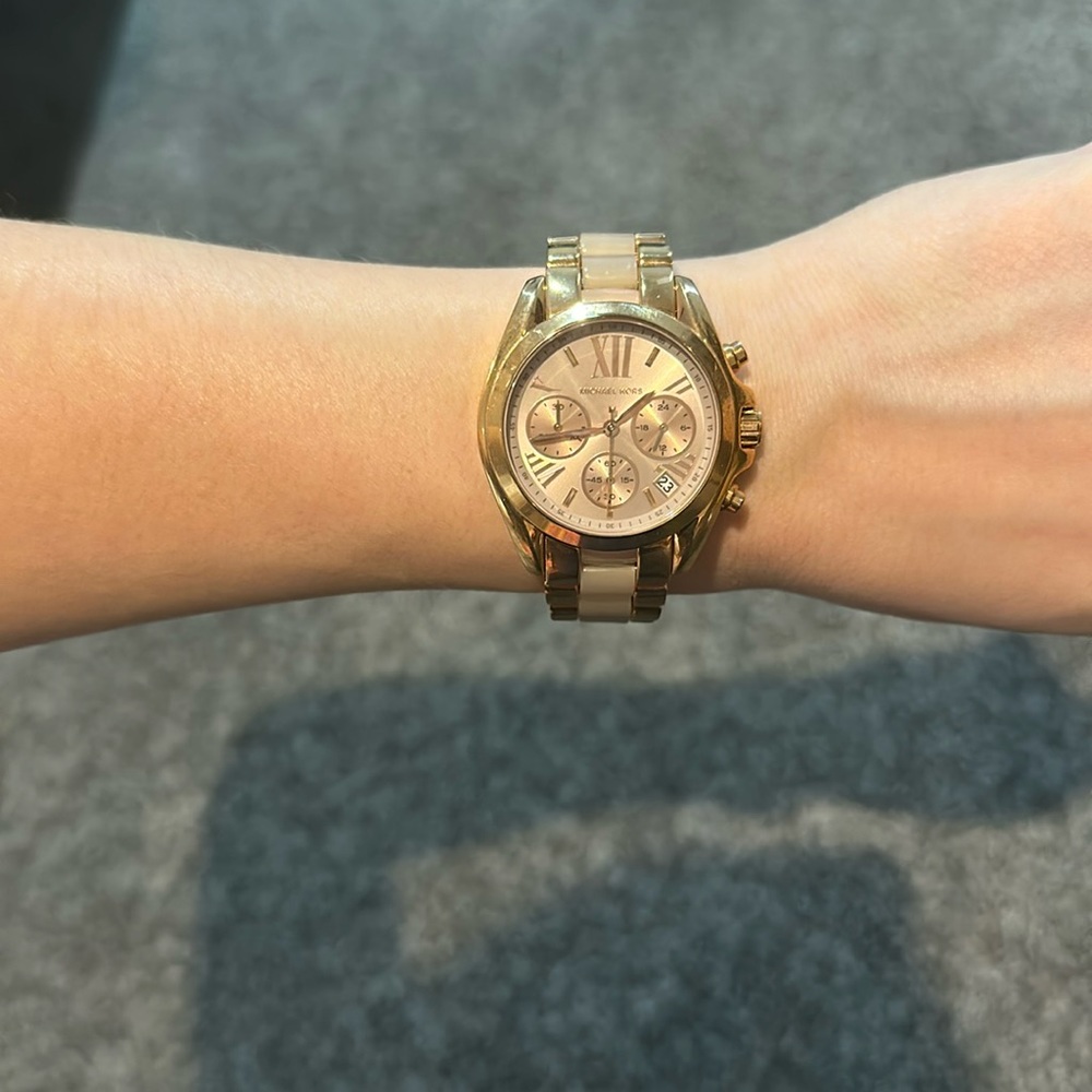 Women’s Two-tone Rose Gold and Pale Pink Michael Kors Watch